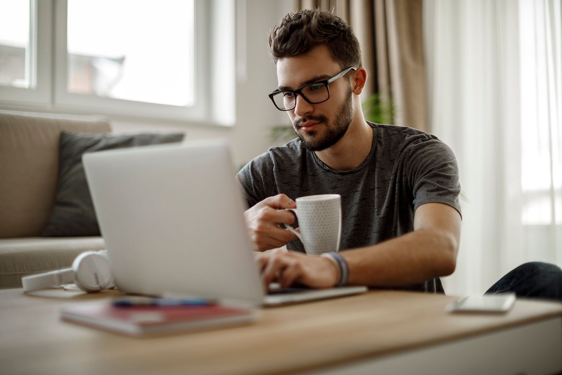Man on computer