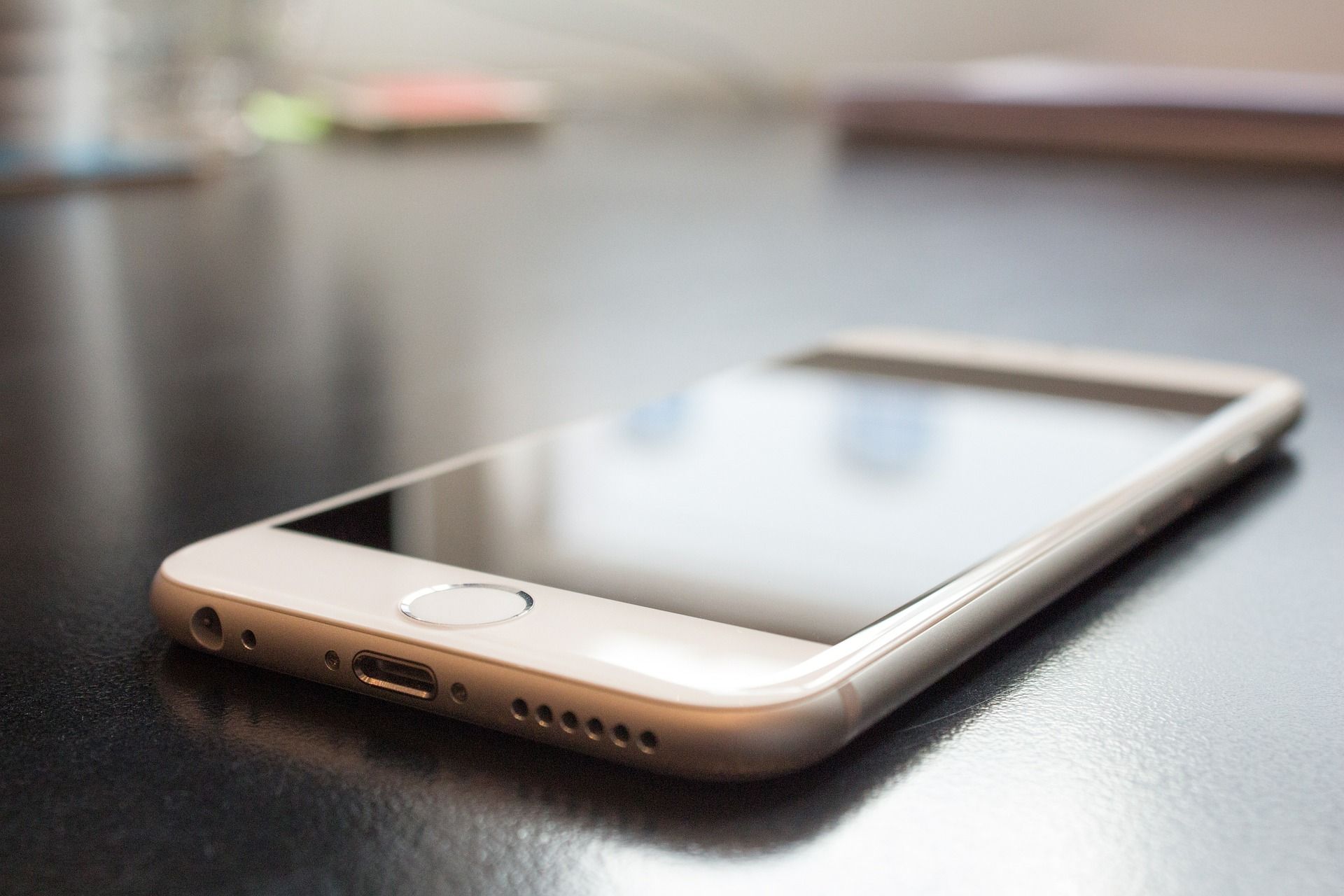 Iphone on table