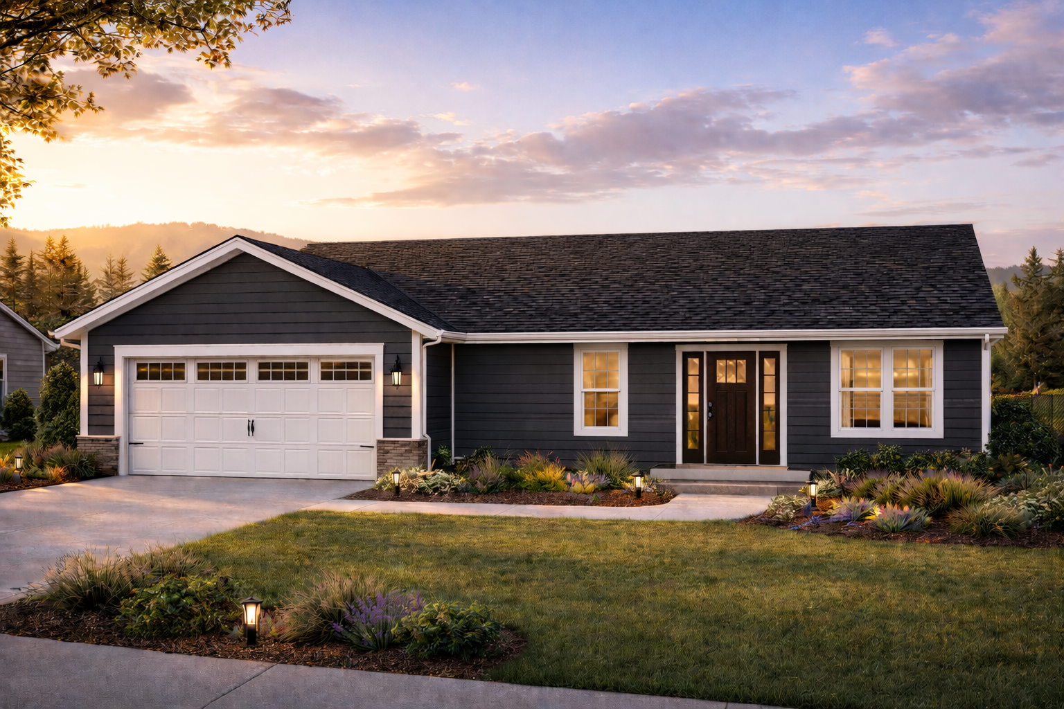 bright interior of living room in house