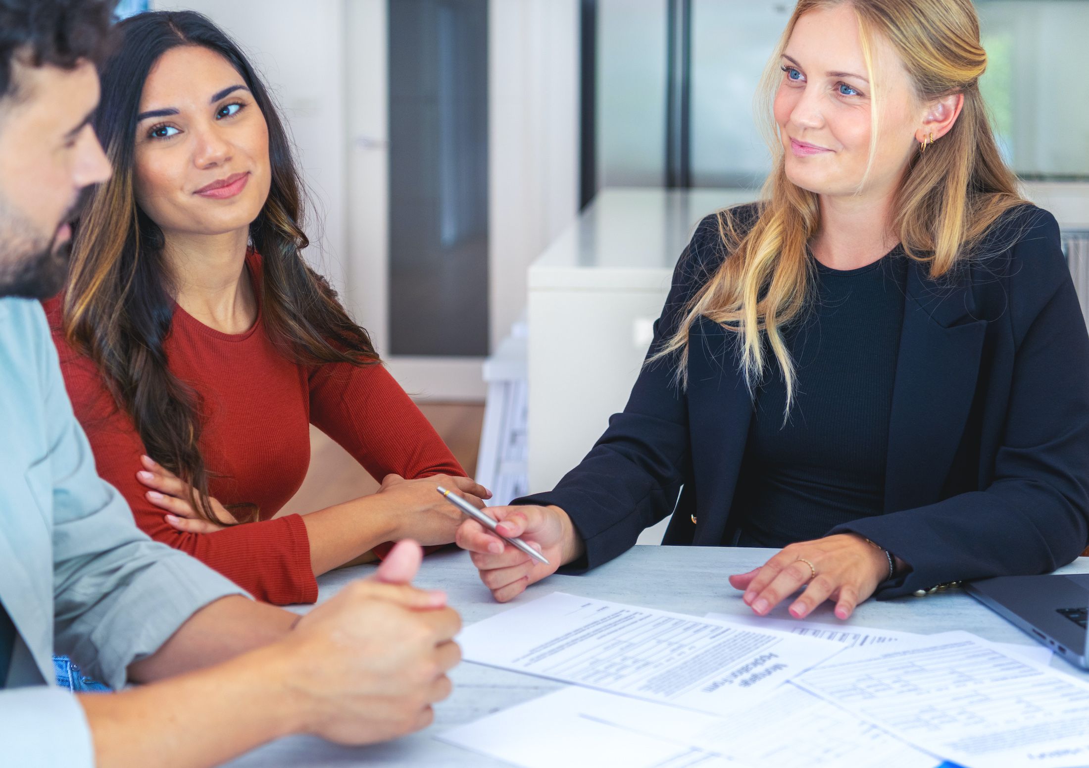Agent helps couple with paperwork