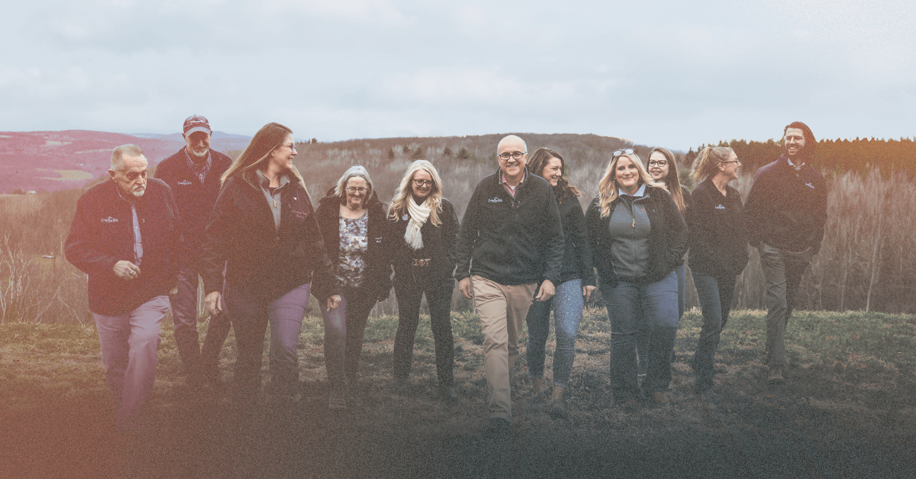 team photo in industrial office