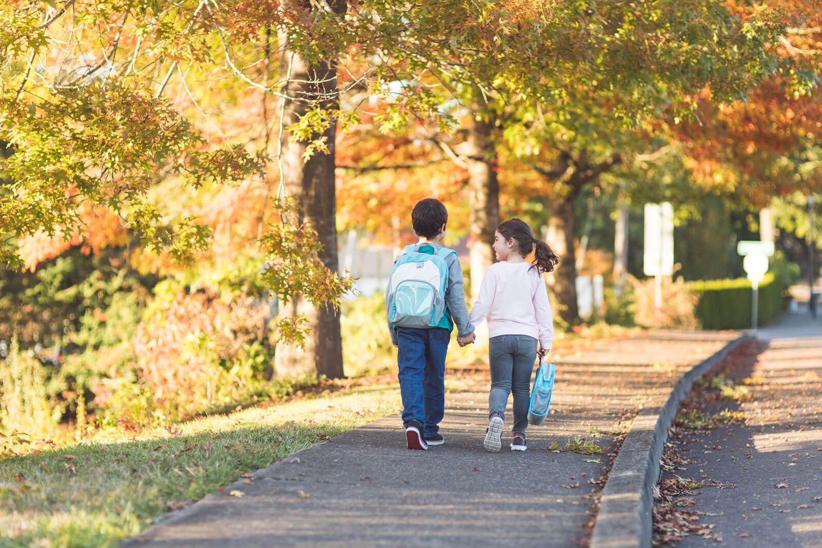 children walking