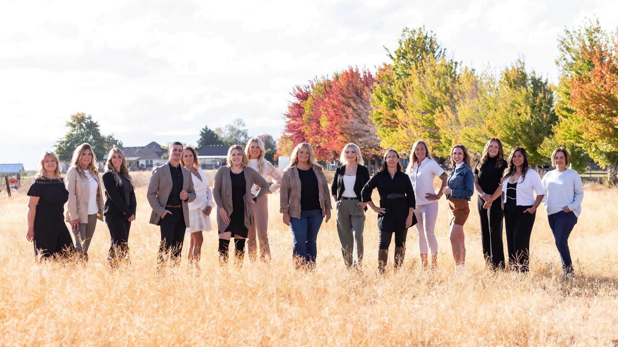 team photo in industrial office