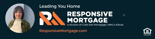 Responsive Mortgage logo with stylized text and modern font representing a mortgage lending company