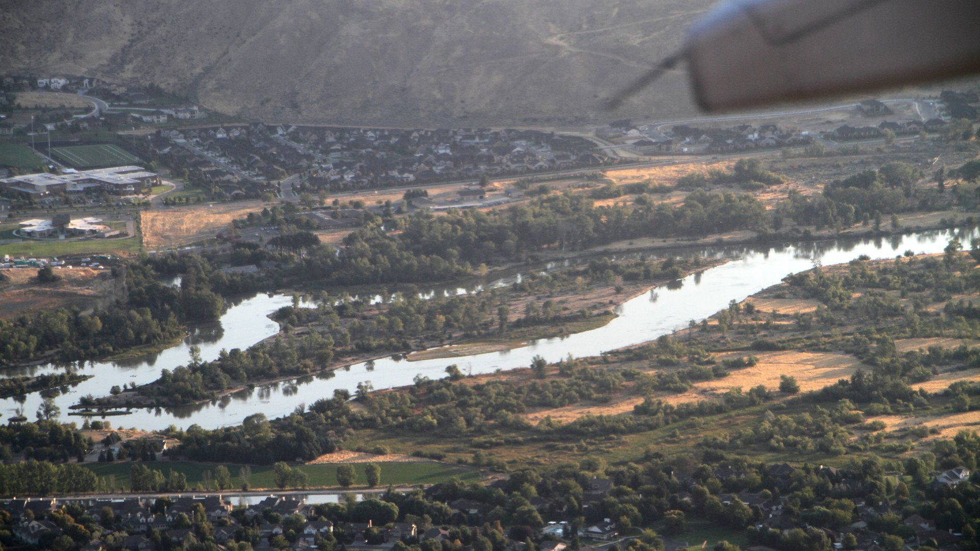 Boise River along the Greenbelt in Boise, Idaho.