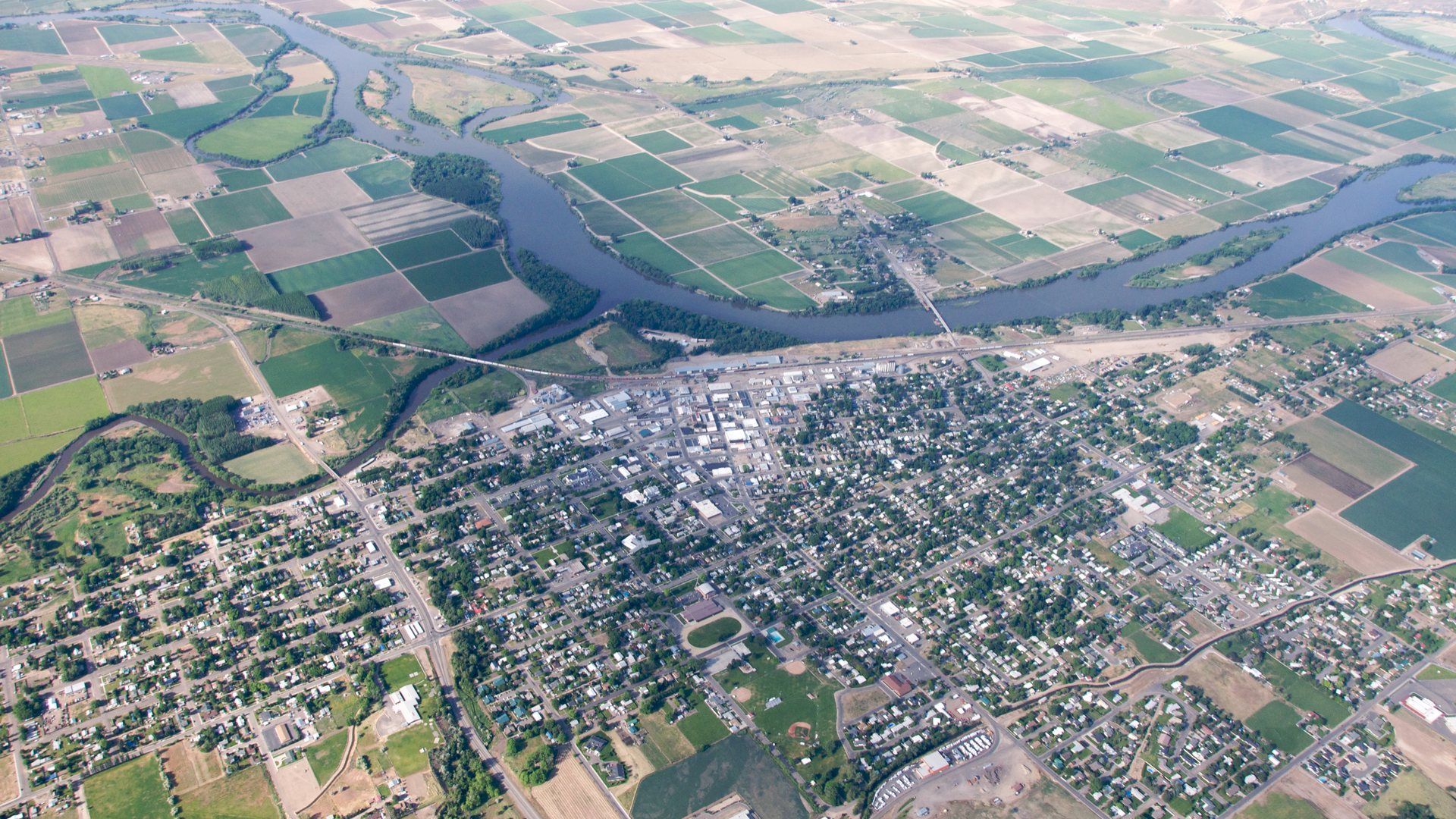 Aerial view of Weiser, Idaho