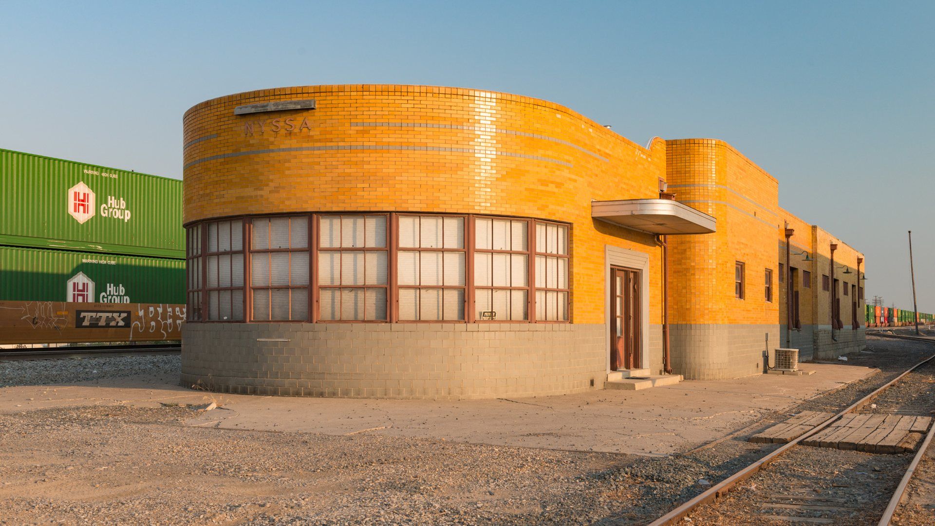 Historic train station in Nyssa, Oregon.