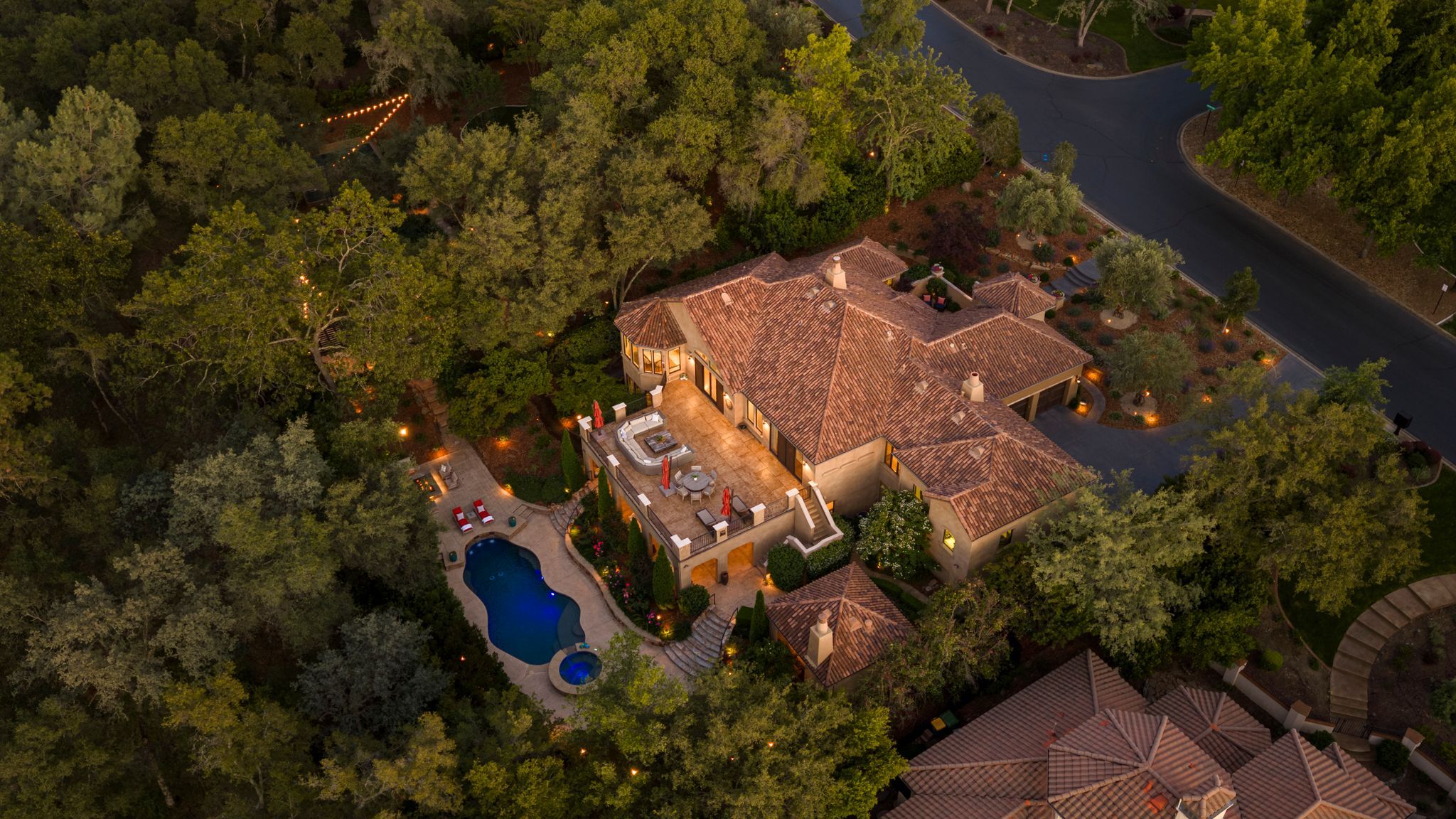 Exterior of 5161 Greyson Creek Drive, El Dorado Hills — private 1.13-acre estate in guard-gated Serrano