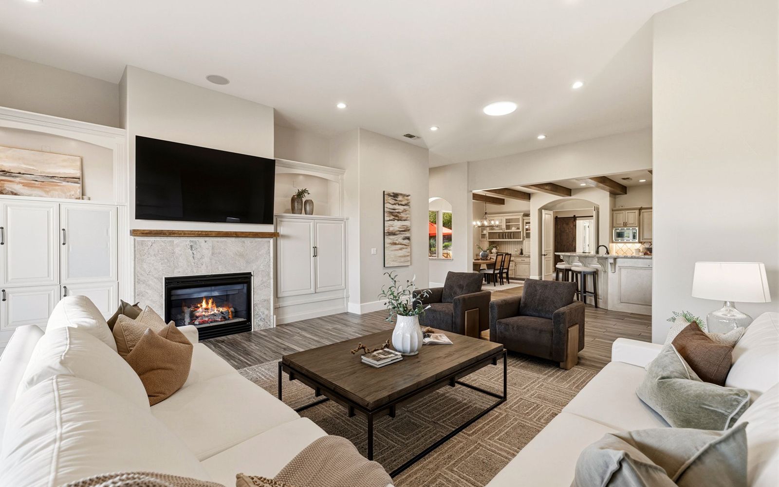 Formal living space at Vista del Prato, El Dorado Hills