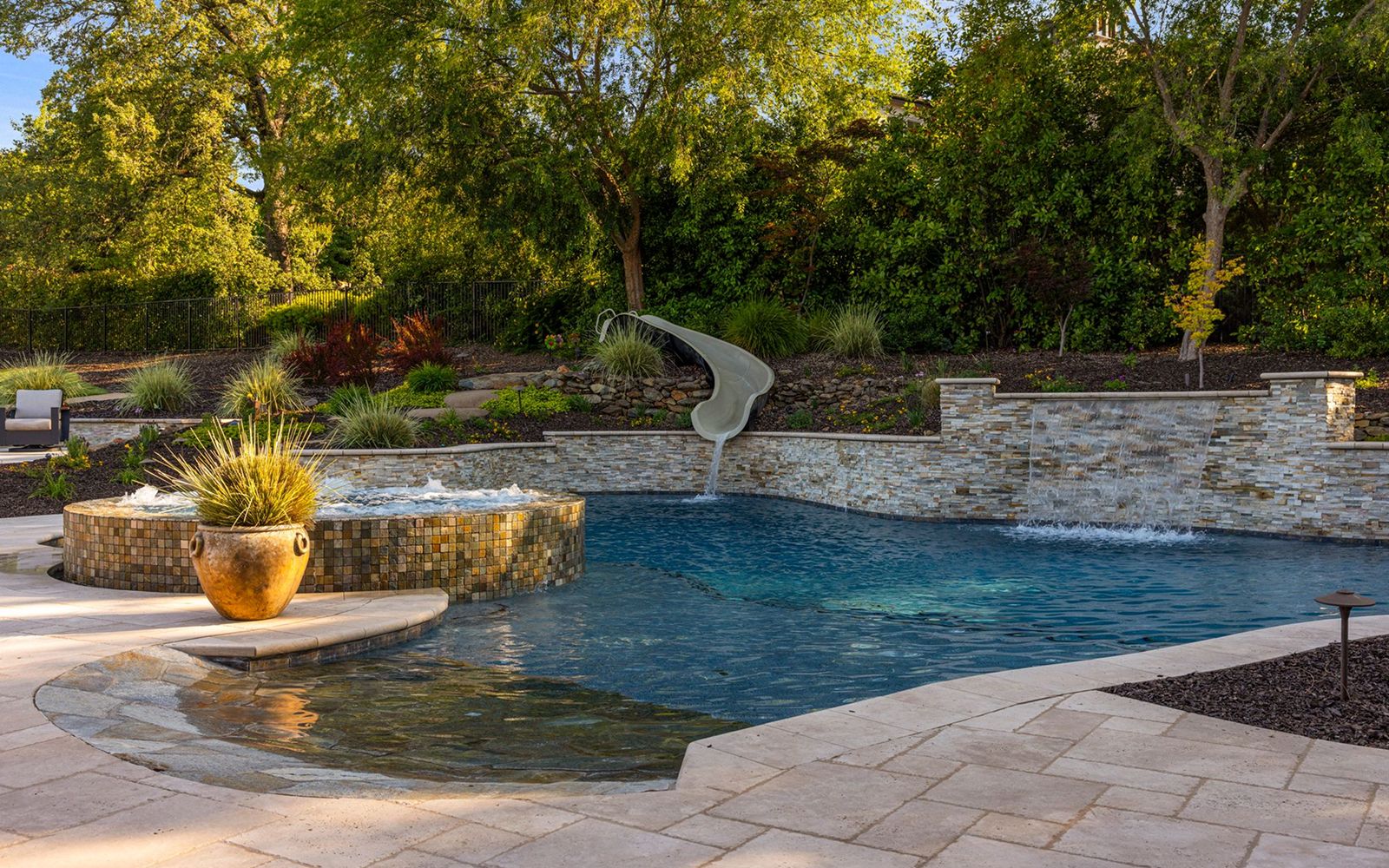 Outdoor entertaining grounds at Vista del Prato in Serrano, El Dorado Hills