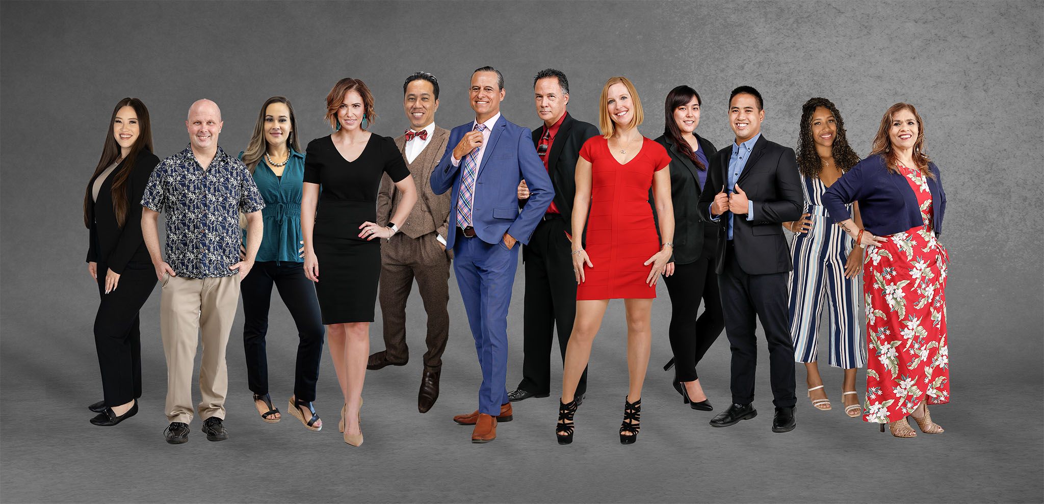 team photo in industrial office