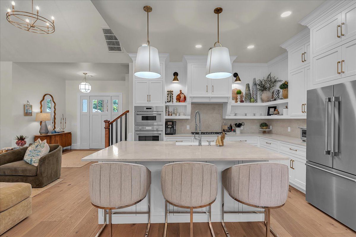 Custom Bethany Oklahoma luxury kitchen with large island and high-end finishes