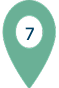 Map marker icon with the number 7 inside it.