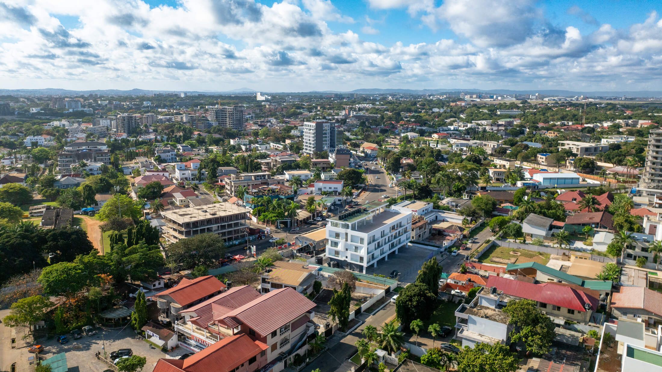 accra ghana aerial view