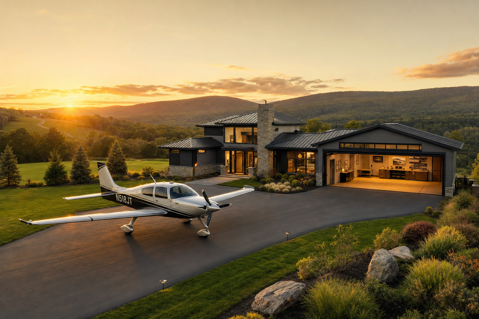 Skyline Estates residential airpark custom home community
