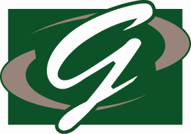 Stylized green and white logo with the letter G and swooping design elements