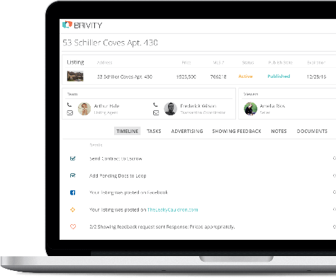 Brivity CRM on Laptop