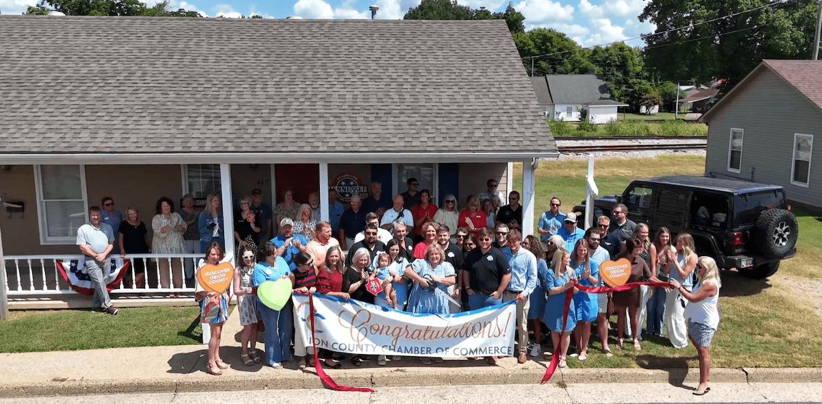 team photo in industrial office