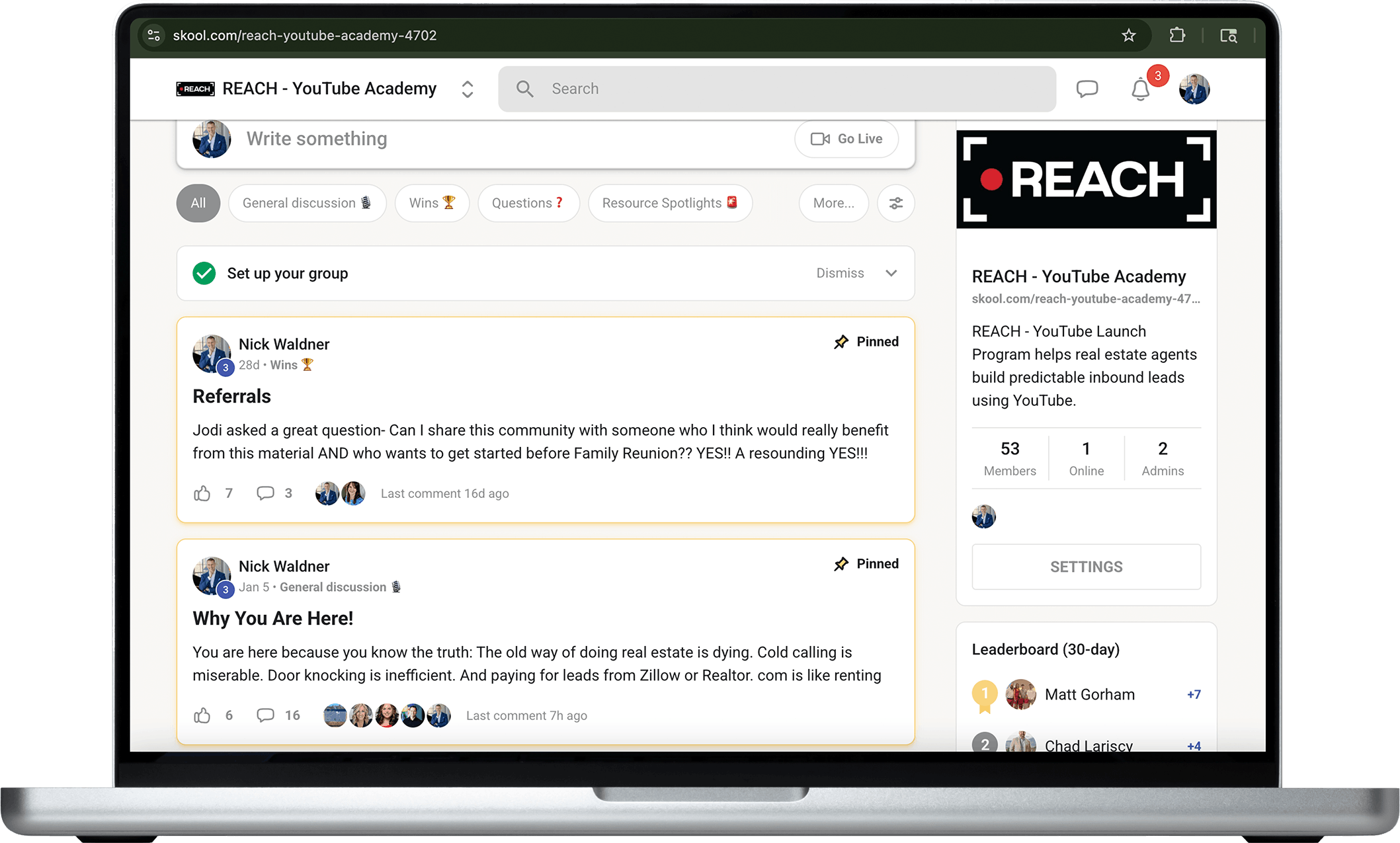 Course Portal Mockup