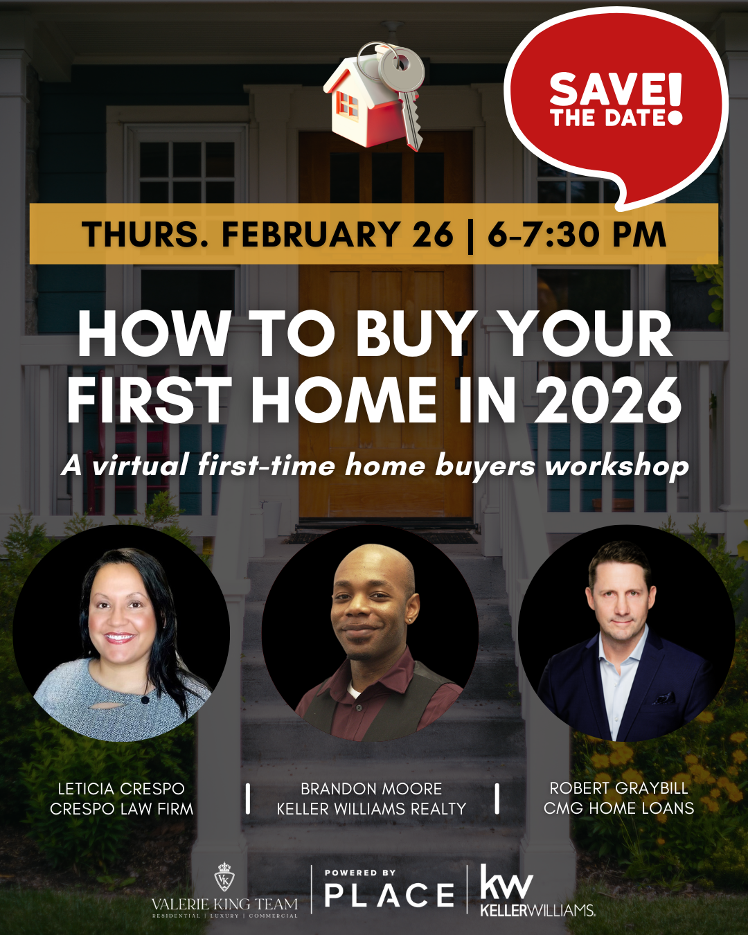 Virtual home buying seminar event poster