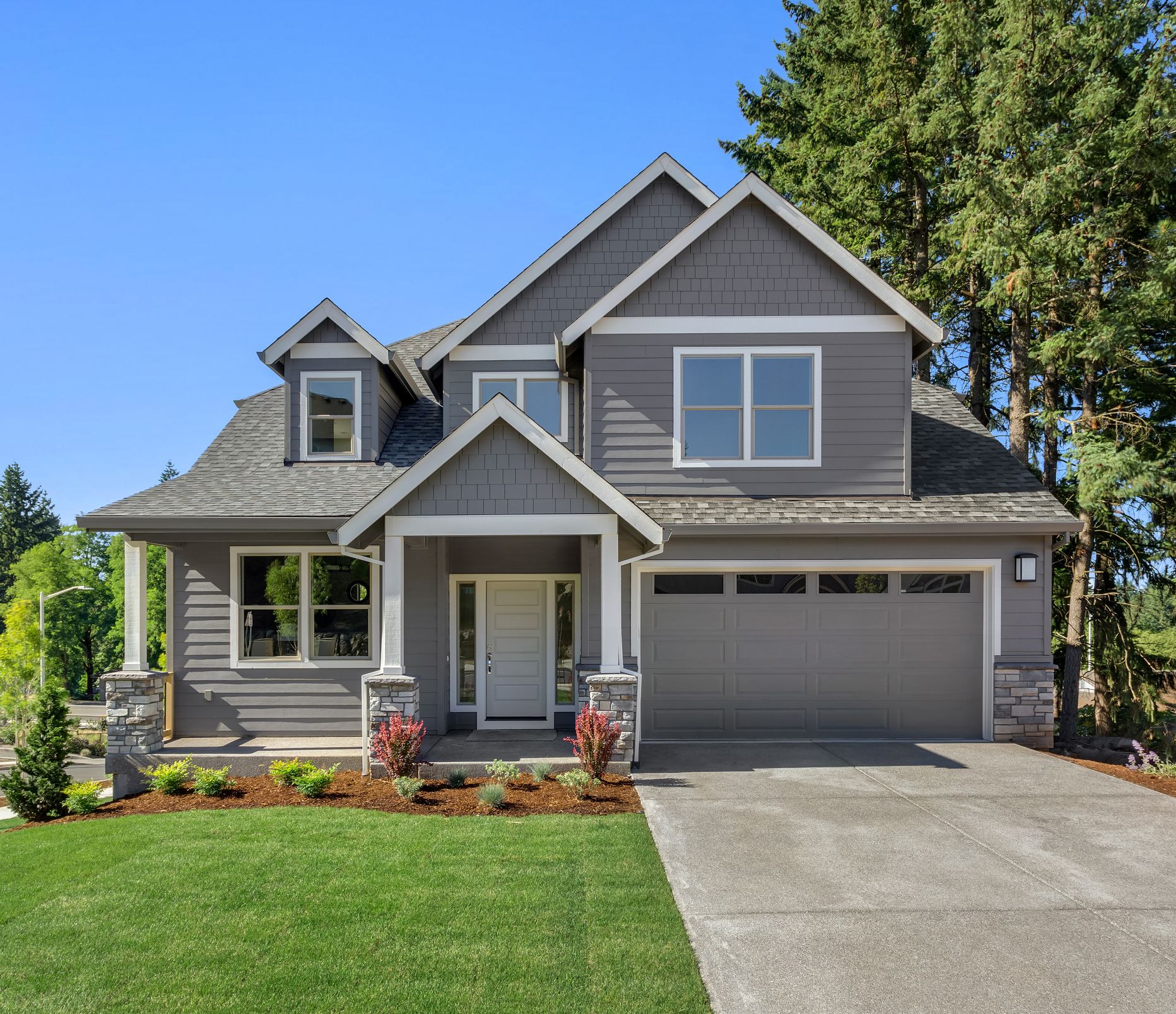 Family views home