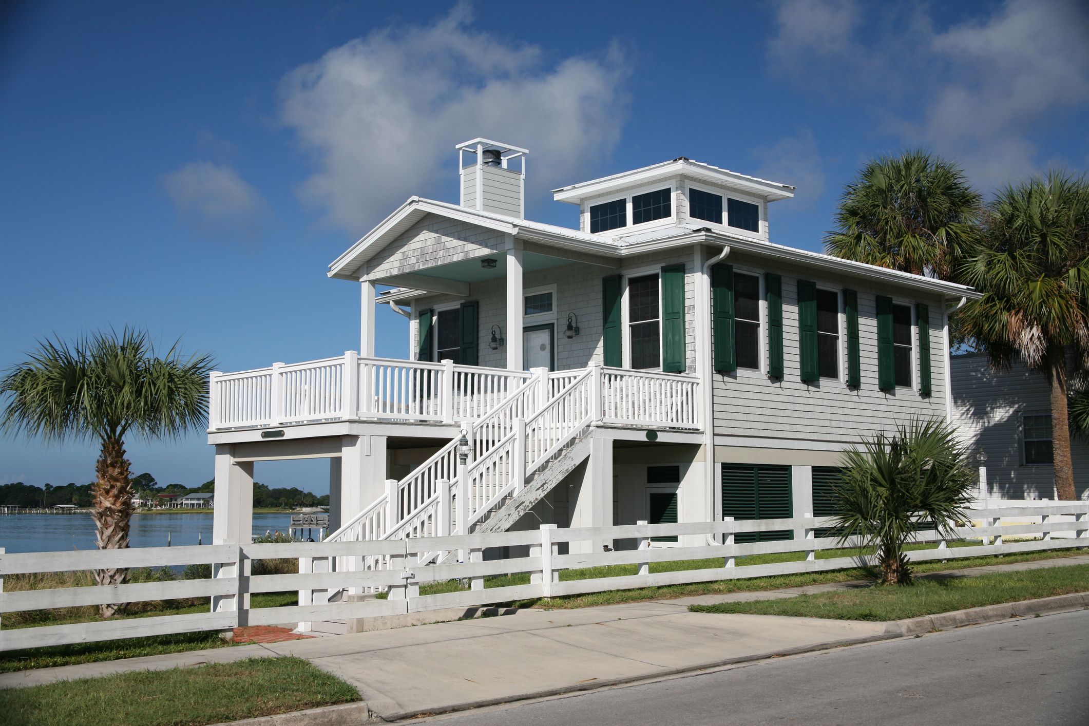 Family views home
