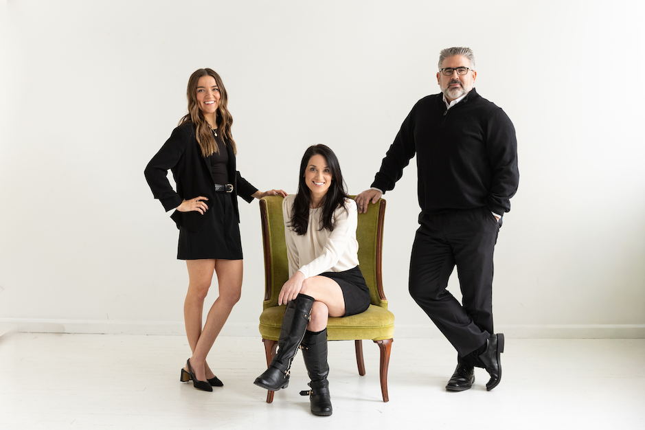 team photo in industrial office