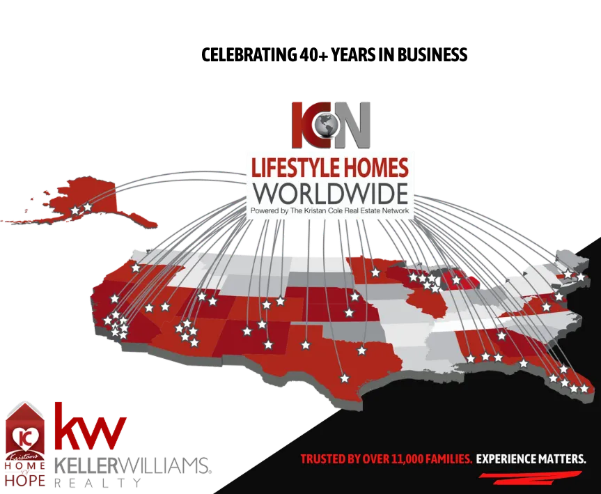 Celebrating 38+ years in the lifestyle homes real estate industry across the United States with Keller Williams Realty and the Kristan Cole Real Estate Network, serving over 11,000 families nationwide