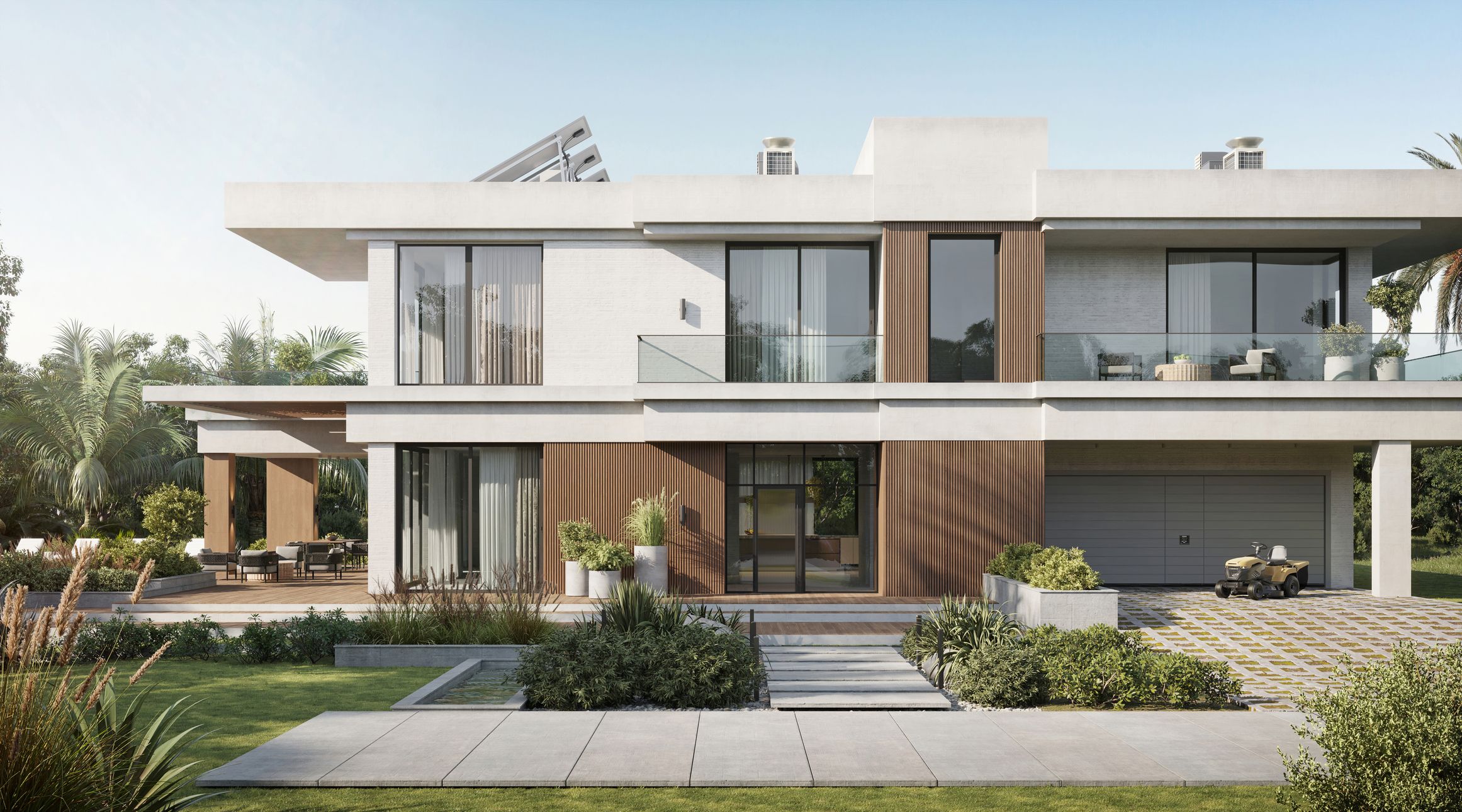 Family views home