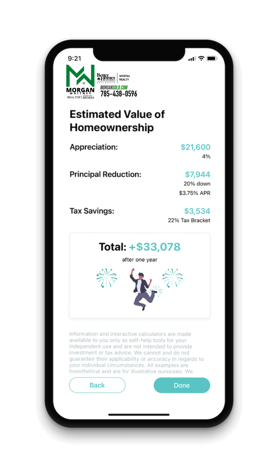 Screenshot of a home valuation tool