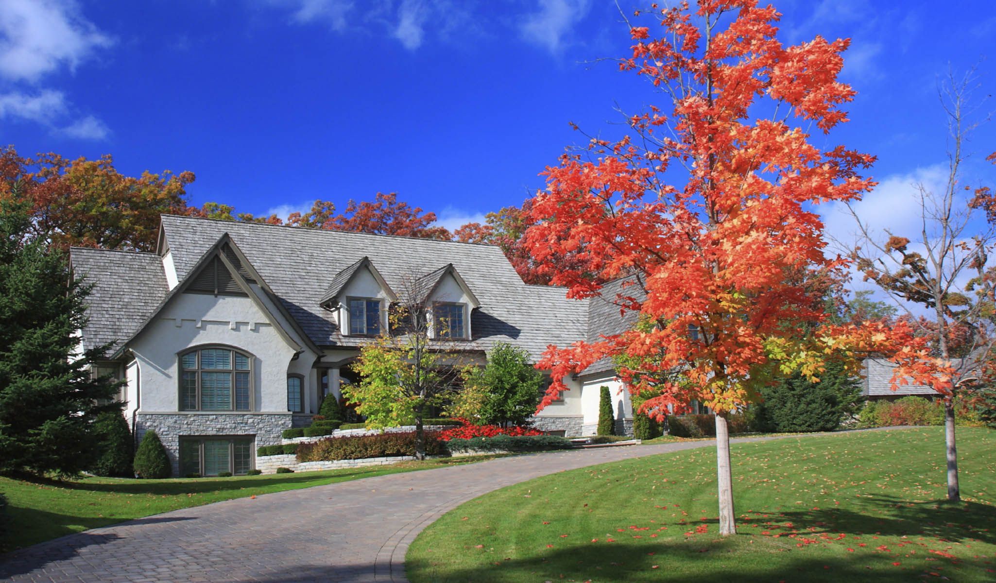 Family views home