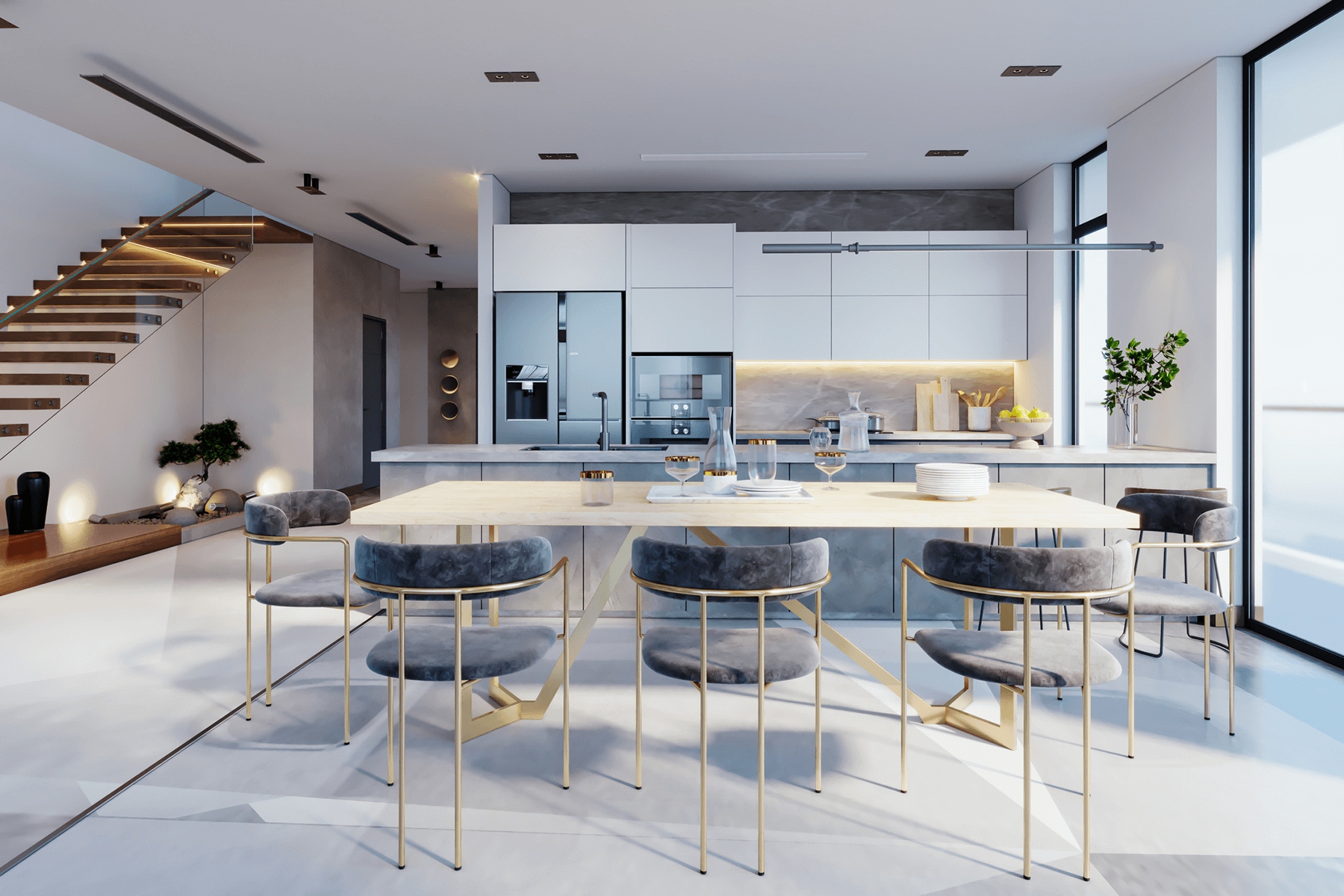 Agent house tour with couple