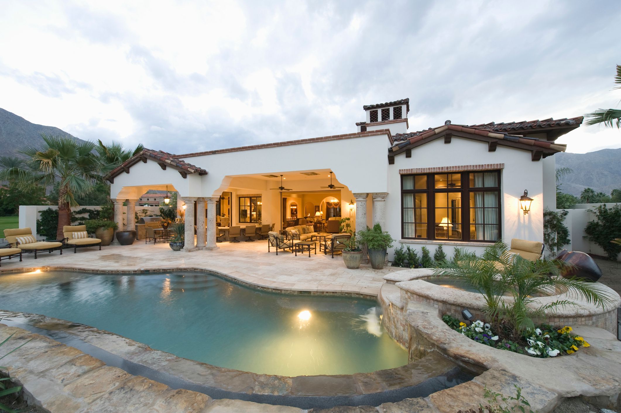 Family views home
