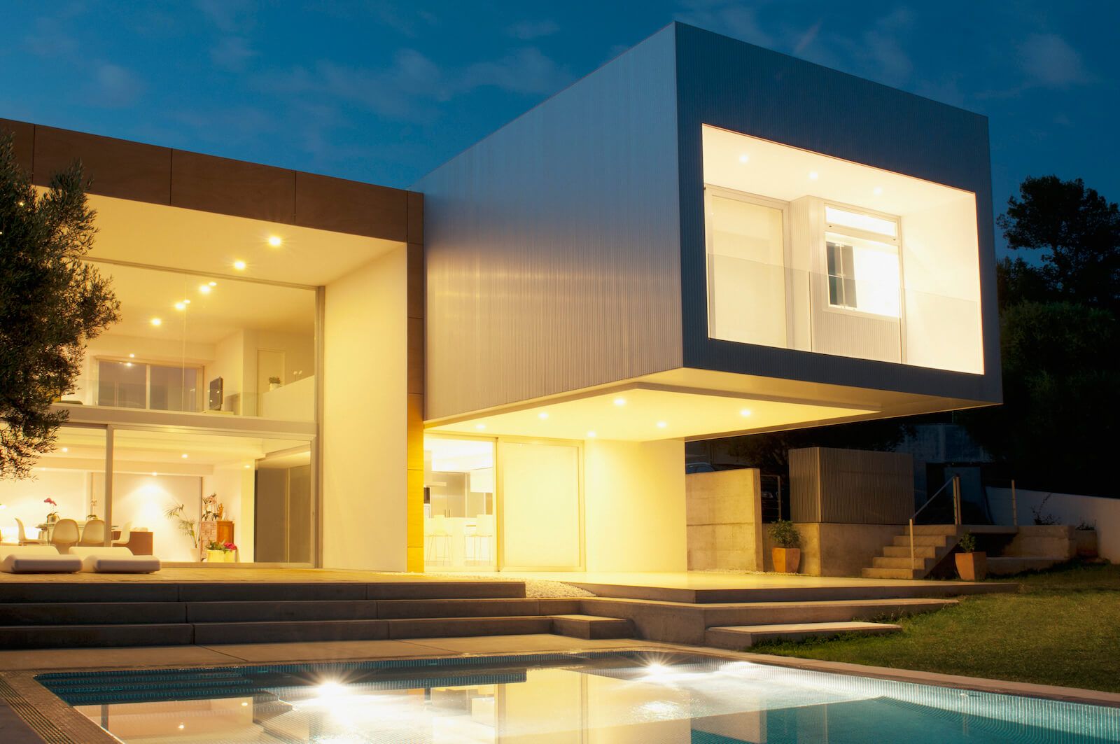 Family views home