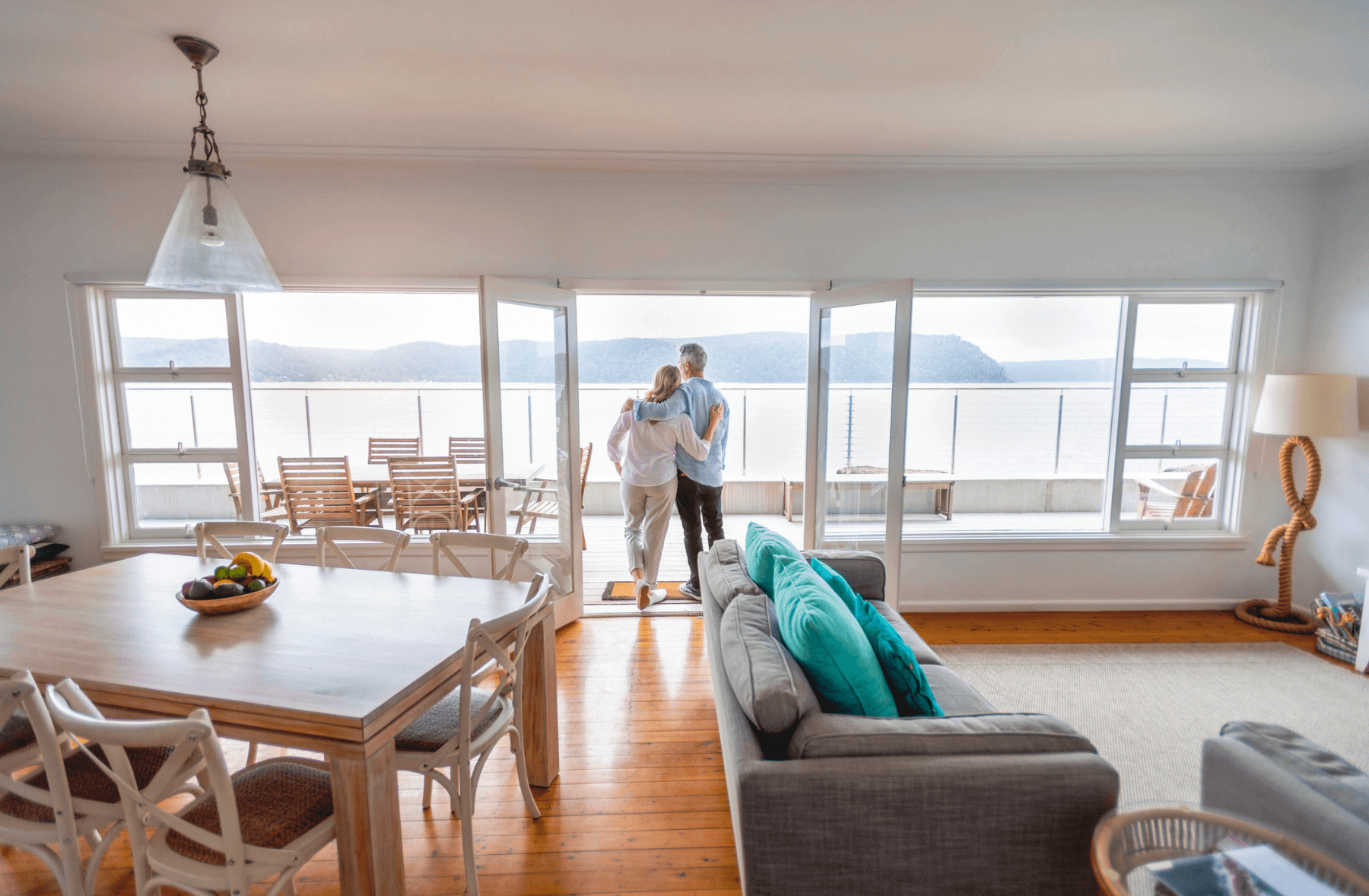 Agent house tour with couple