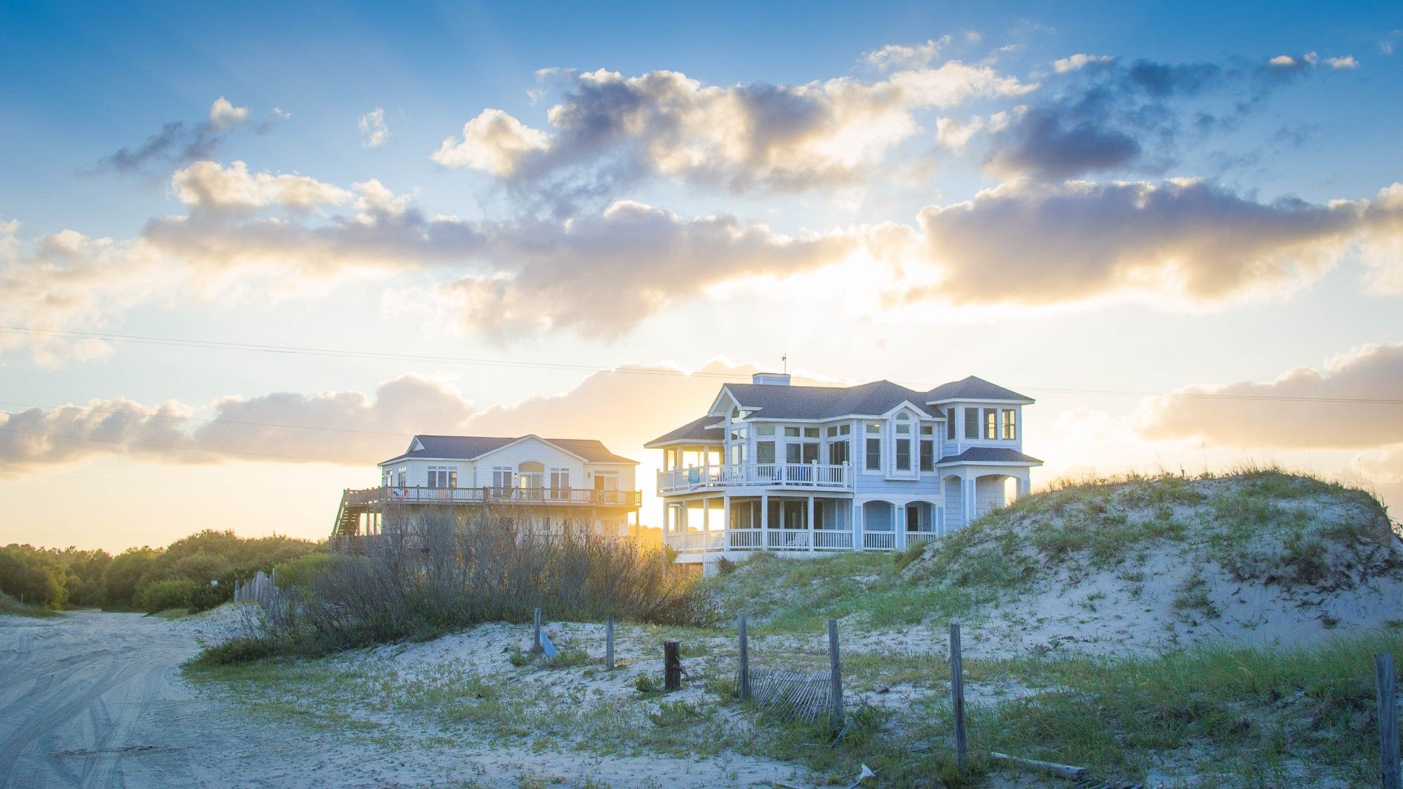 Family views home