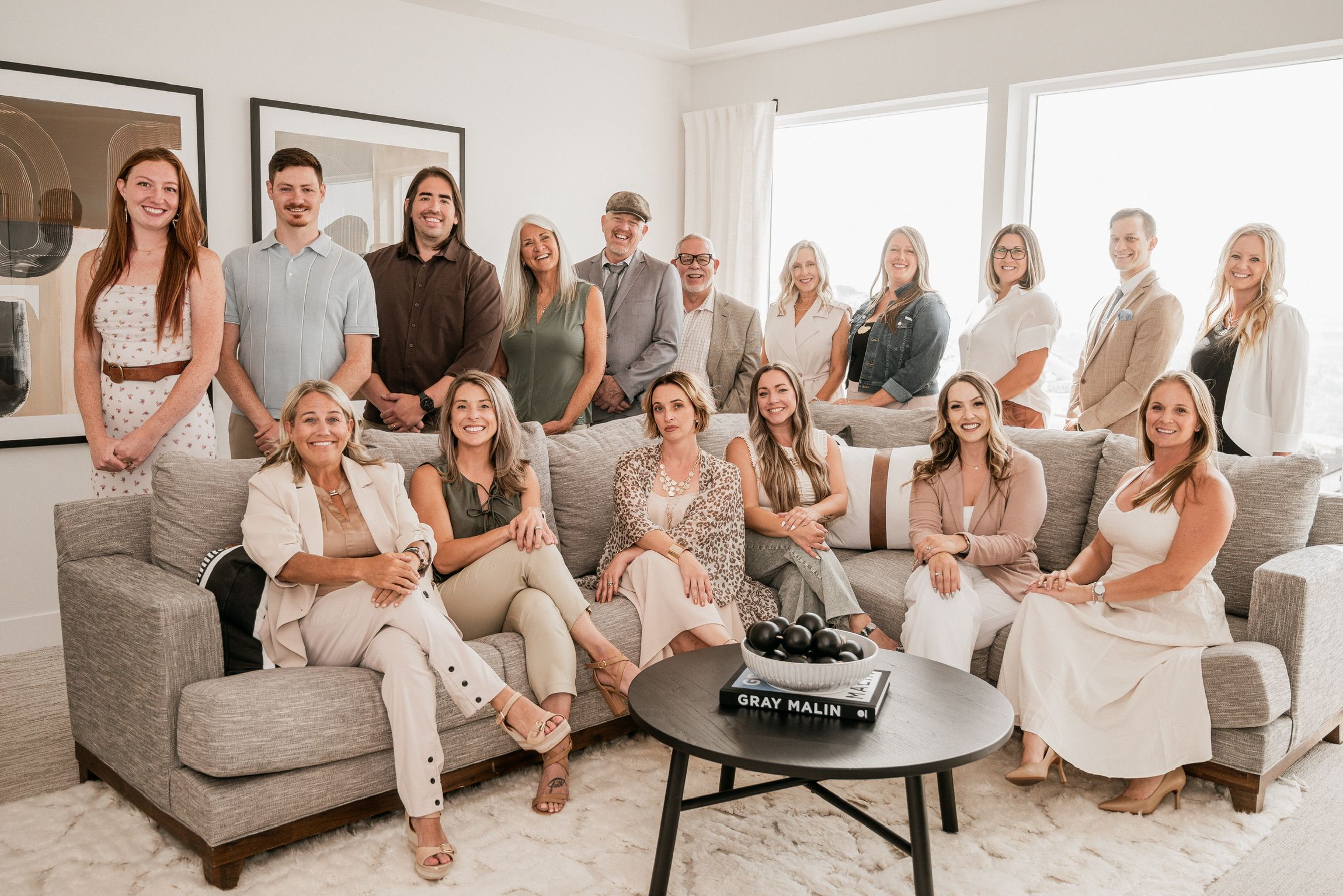 team photo in industrial office