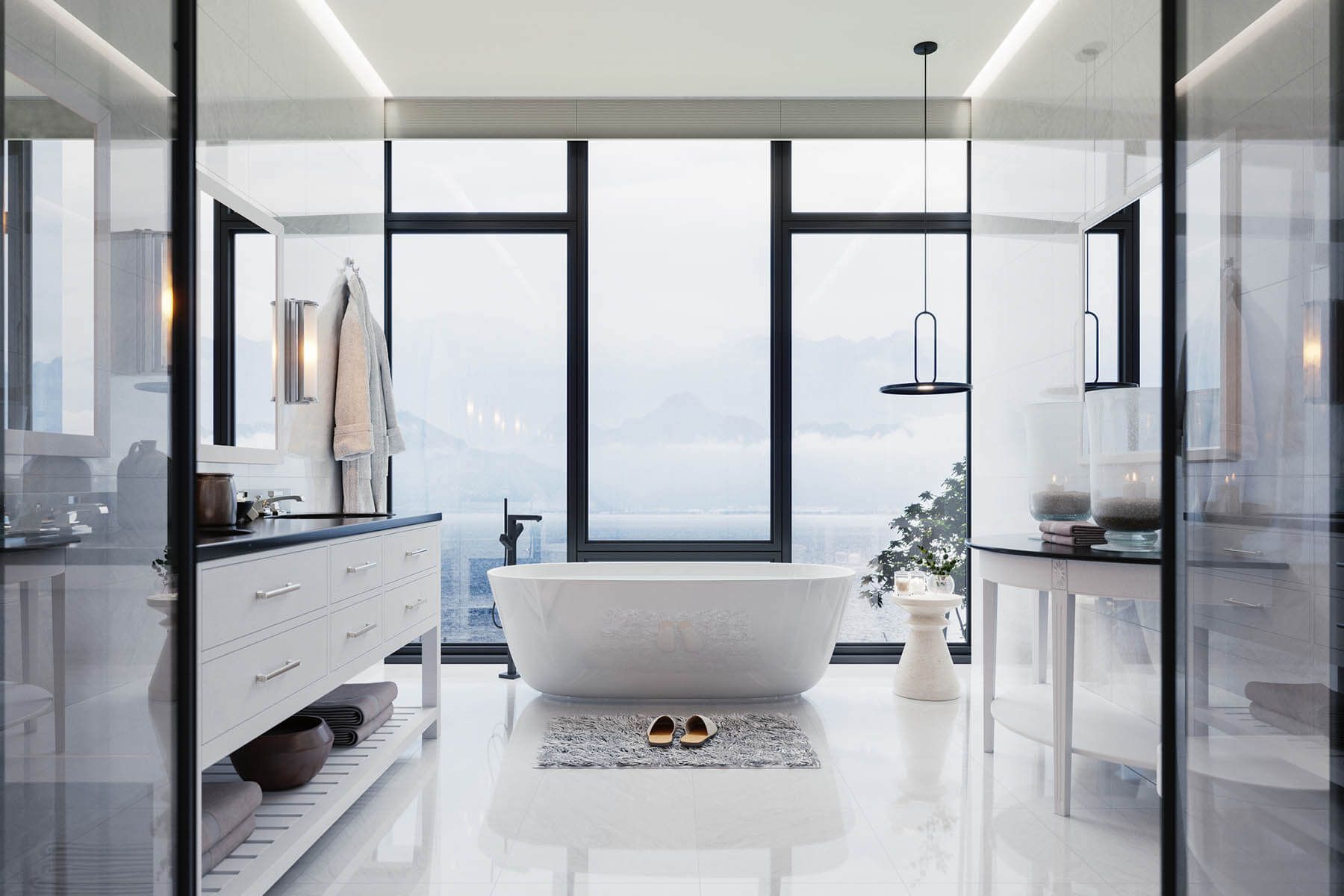Family views home