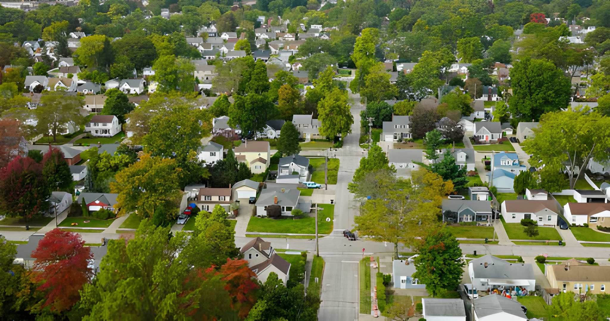 Aerial view of homes for sale in Lorain County, Ohio