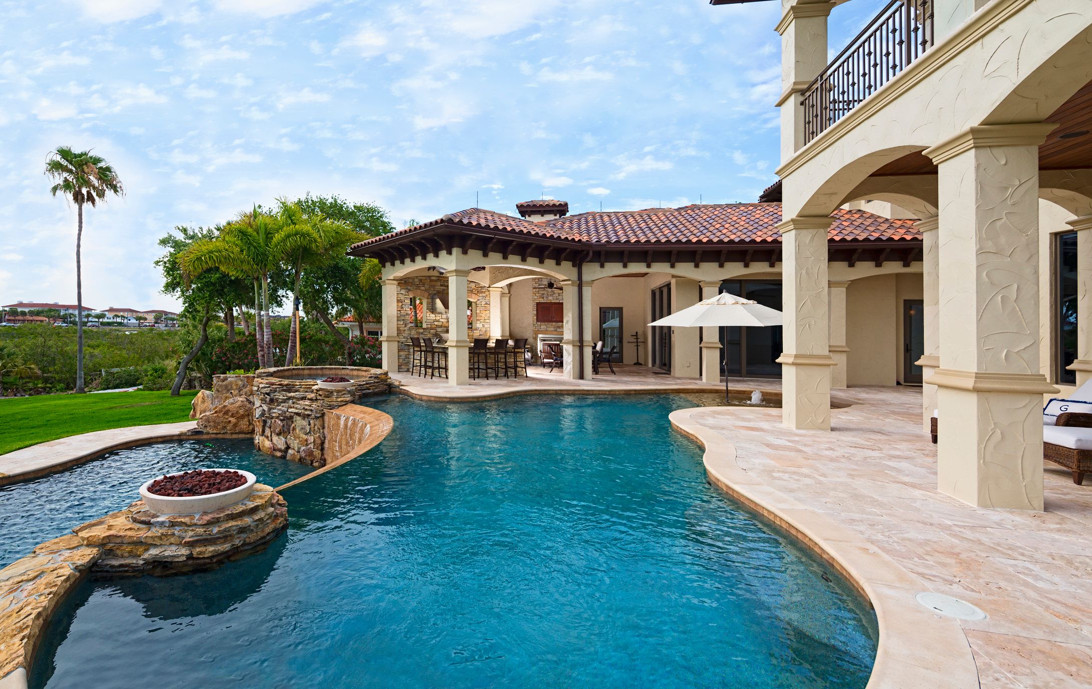 Family views home