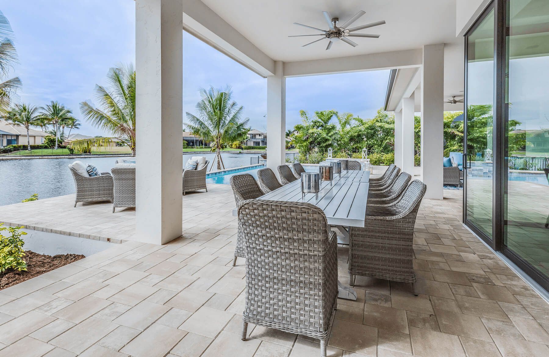 Family views home