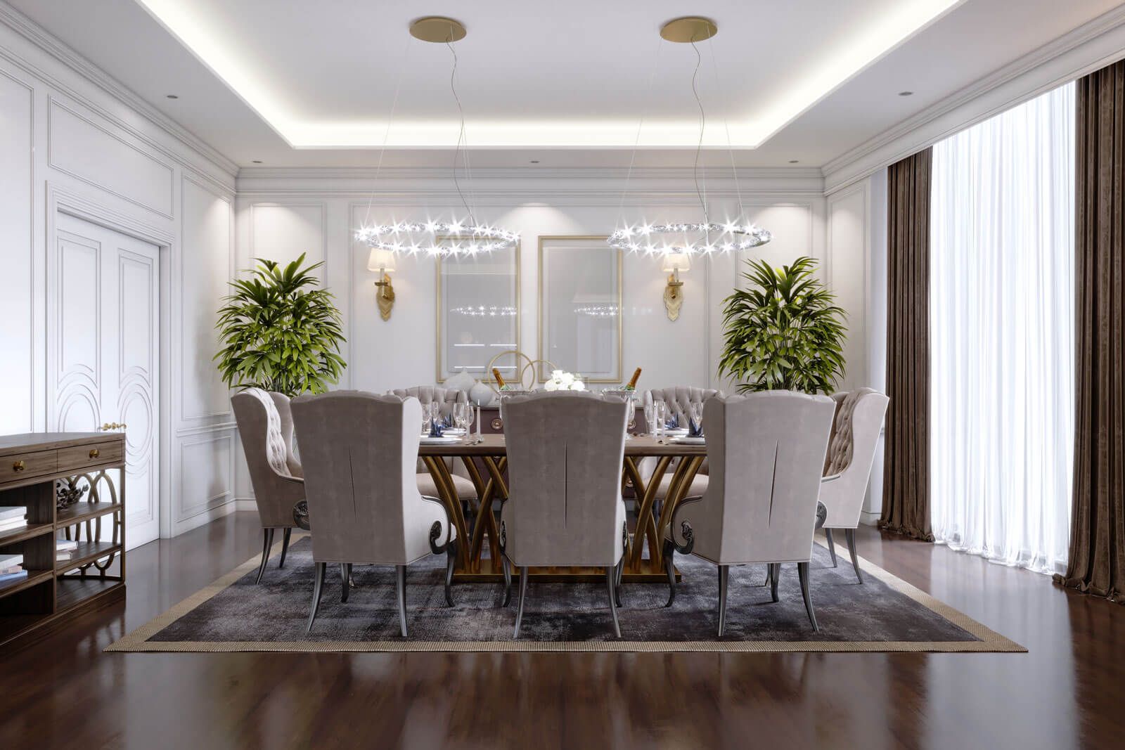 Agent house tour with couple