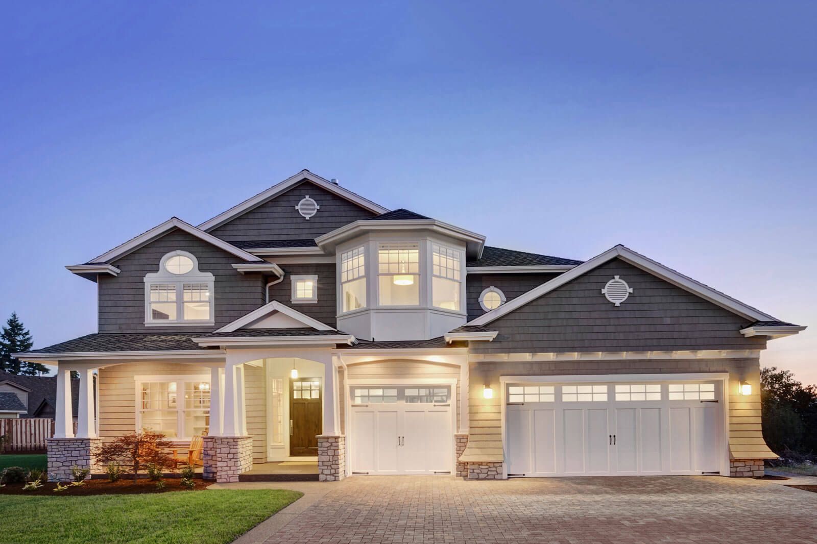 Family views home