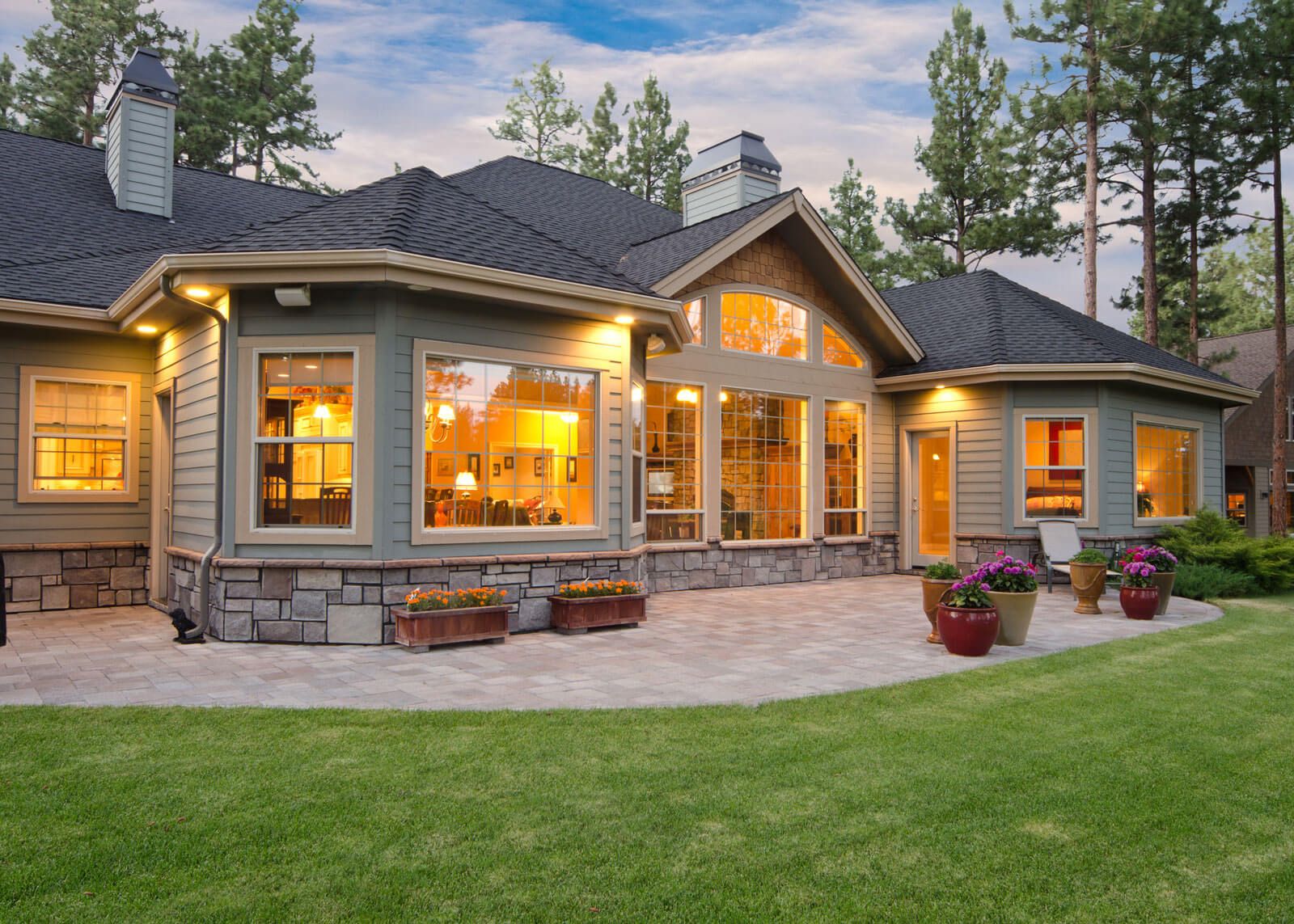 Family views home