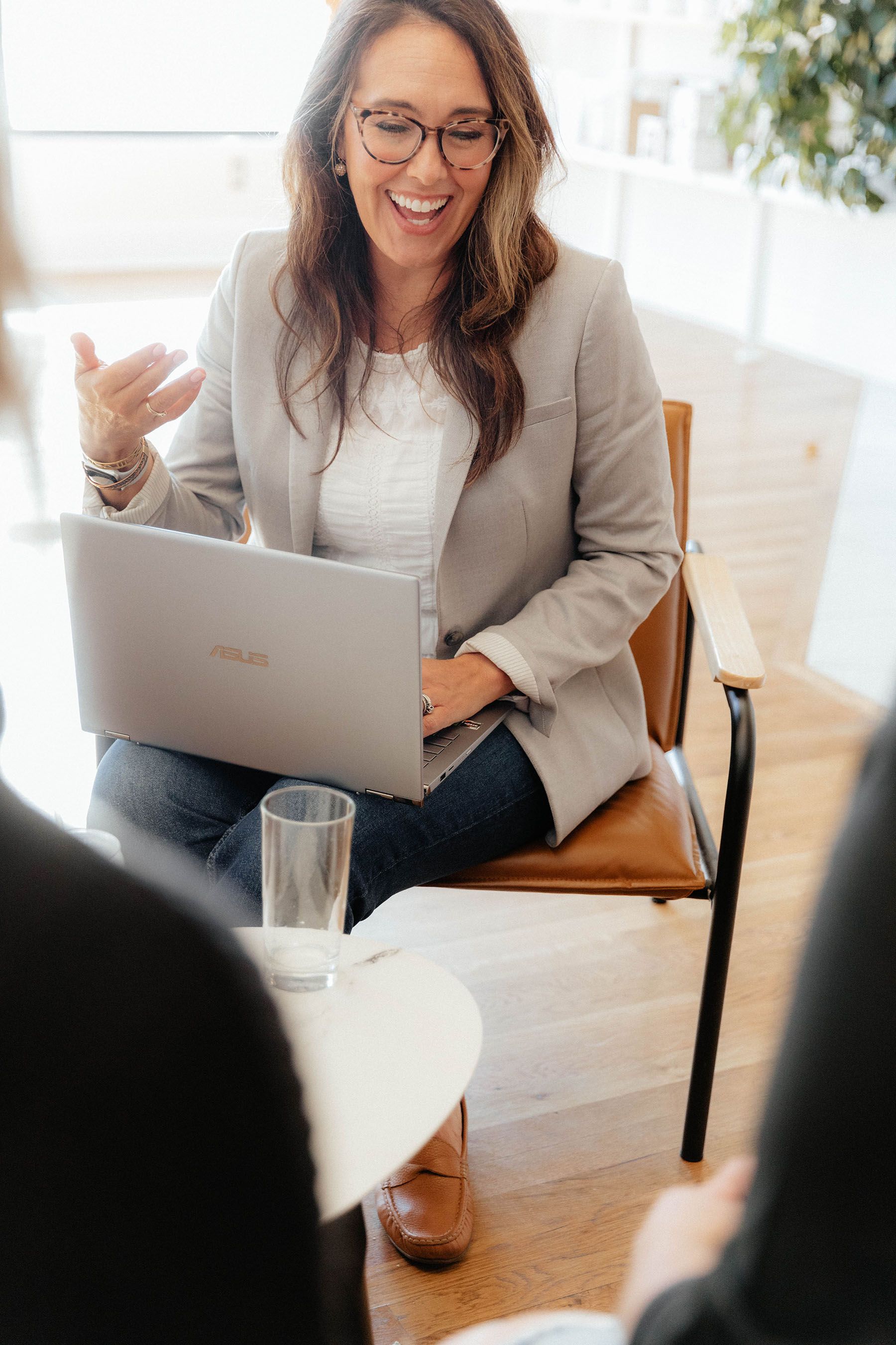 Abbie in business meeting