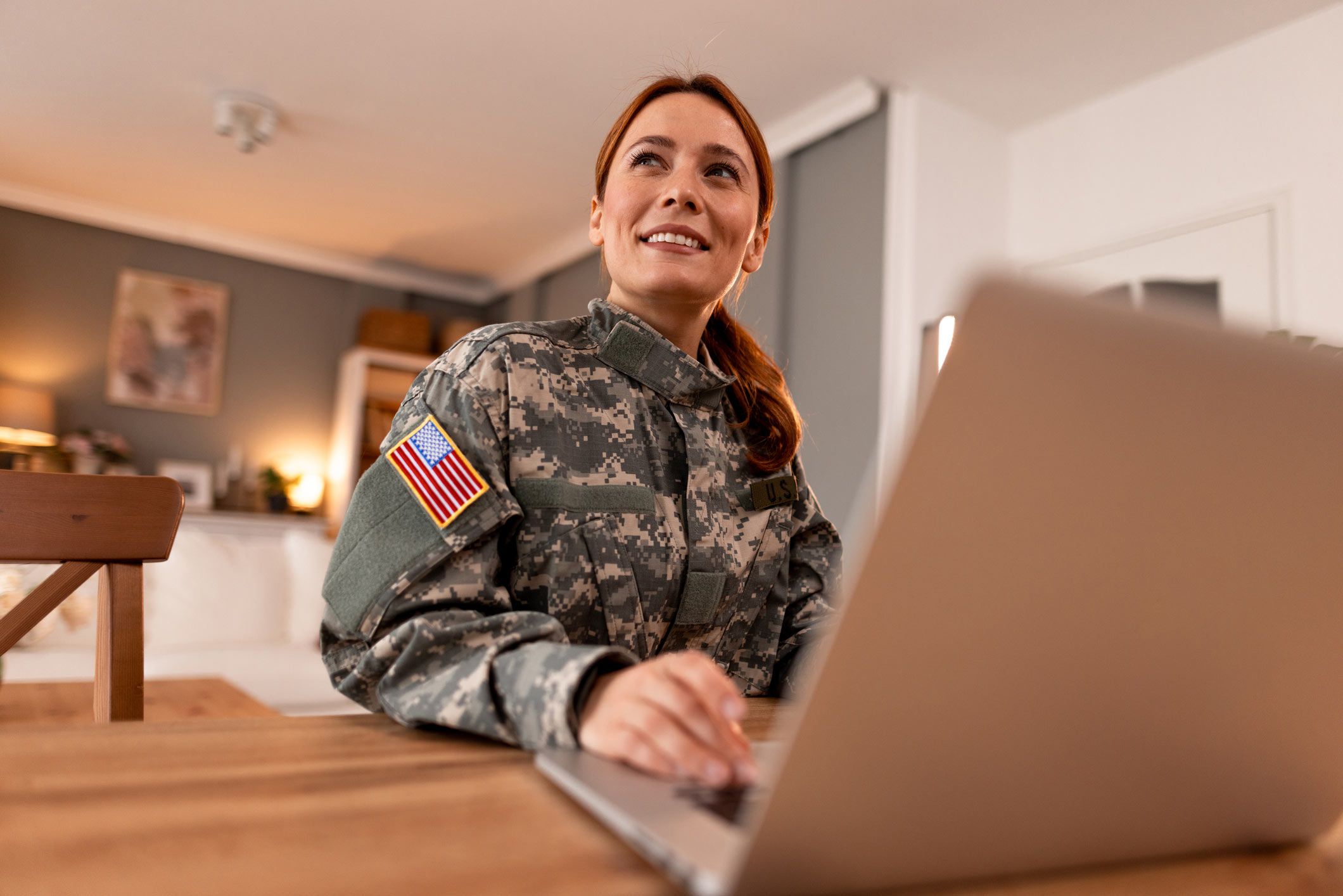 woman taking photo with camera