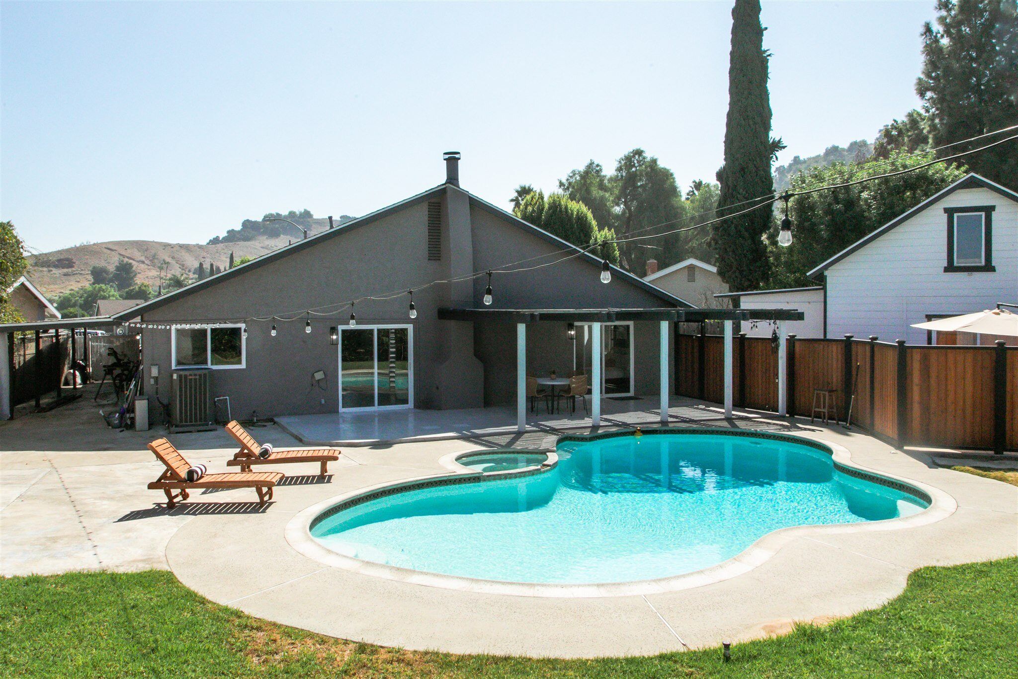 Family views home