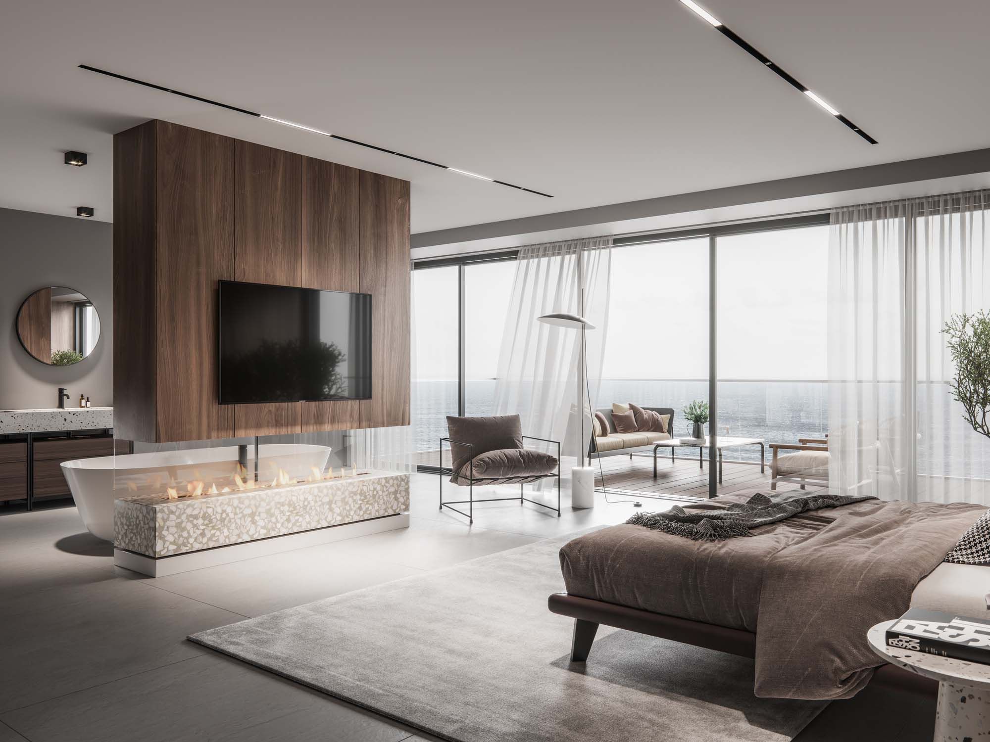 Agent house tour with couple
