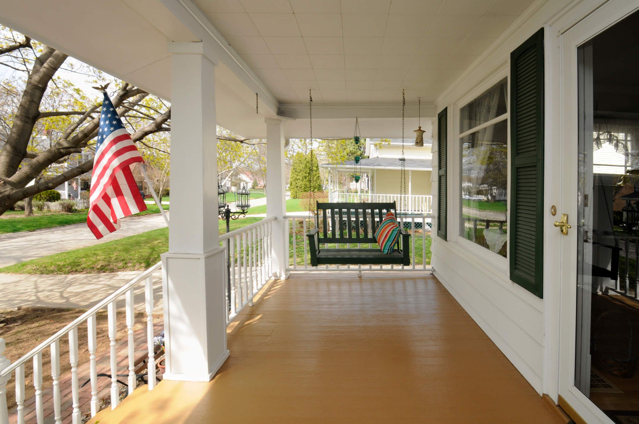 Family views home