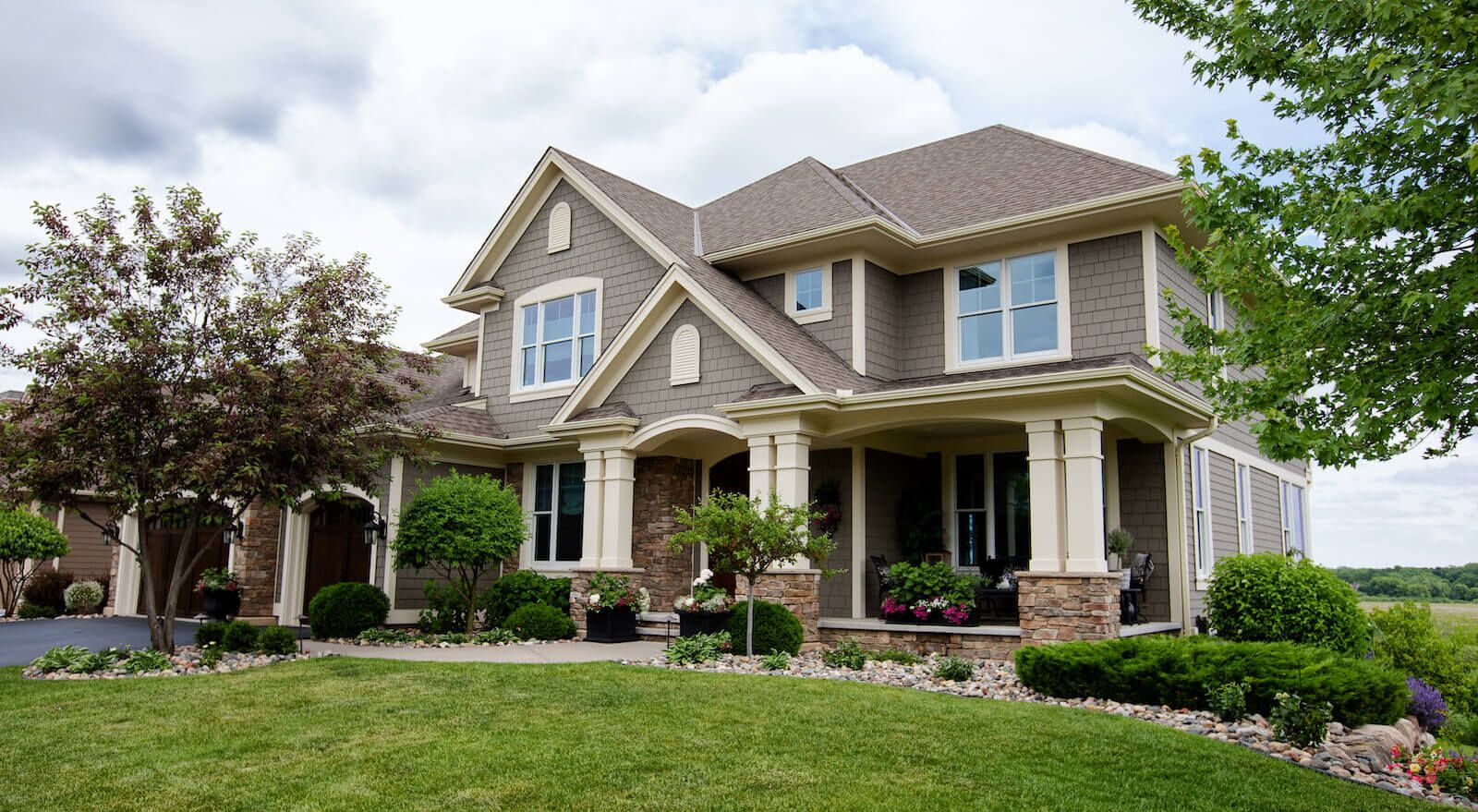 Family views home